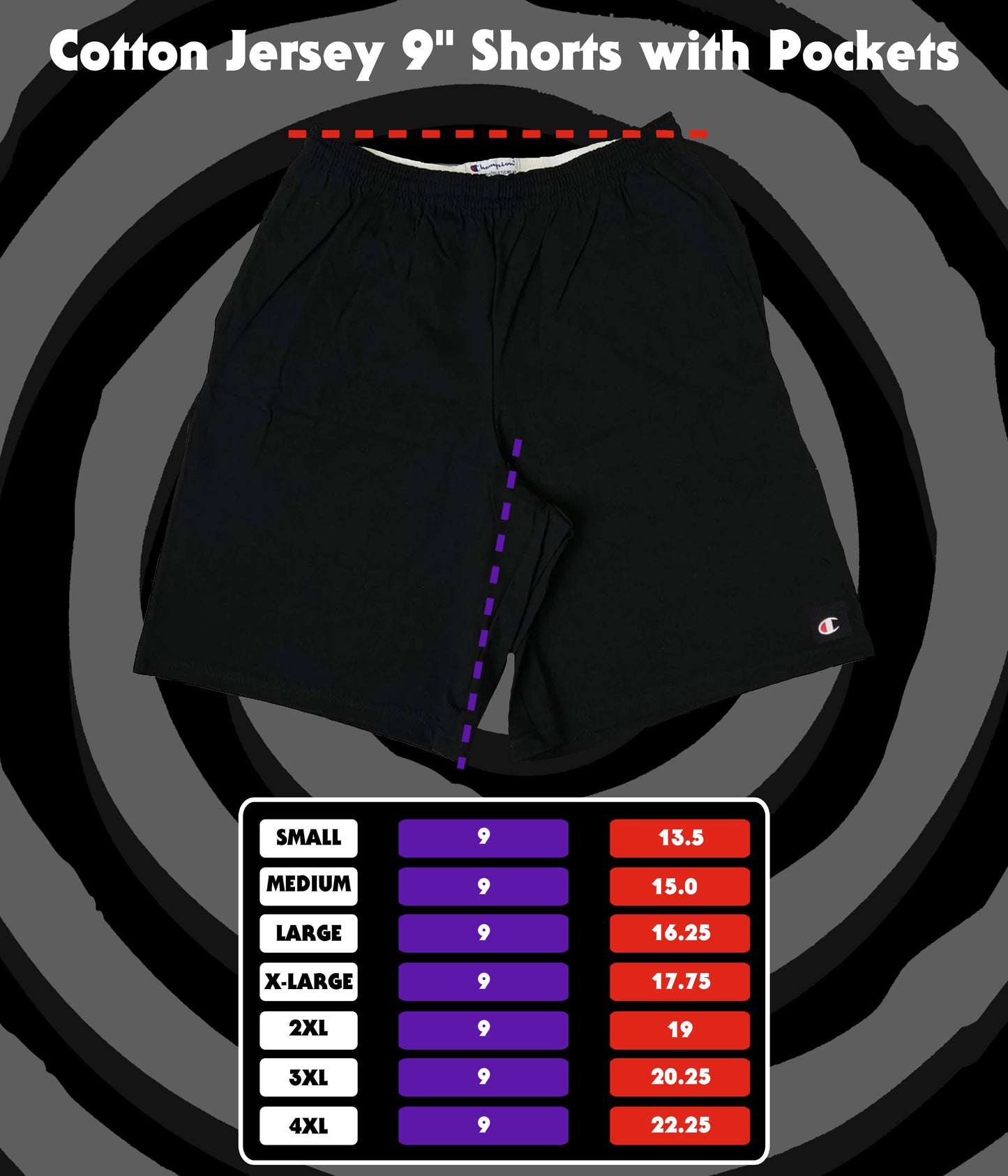 Pizza Dude Black Shorts