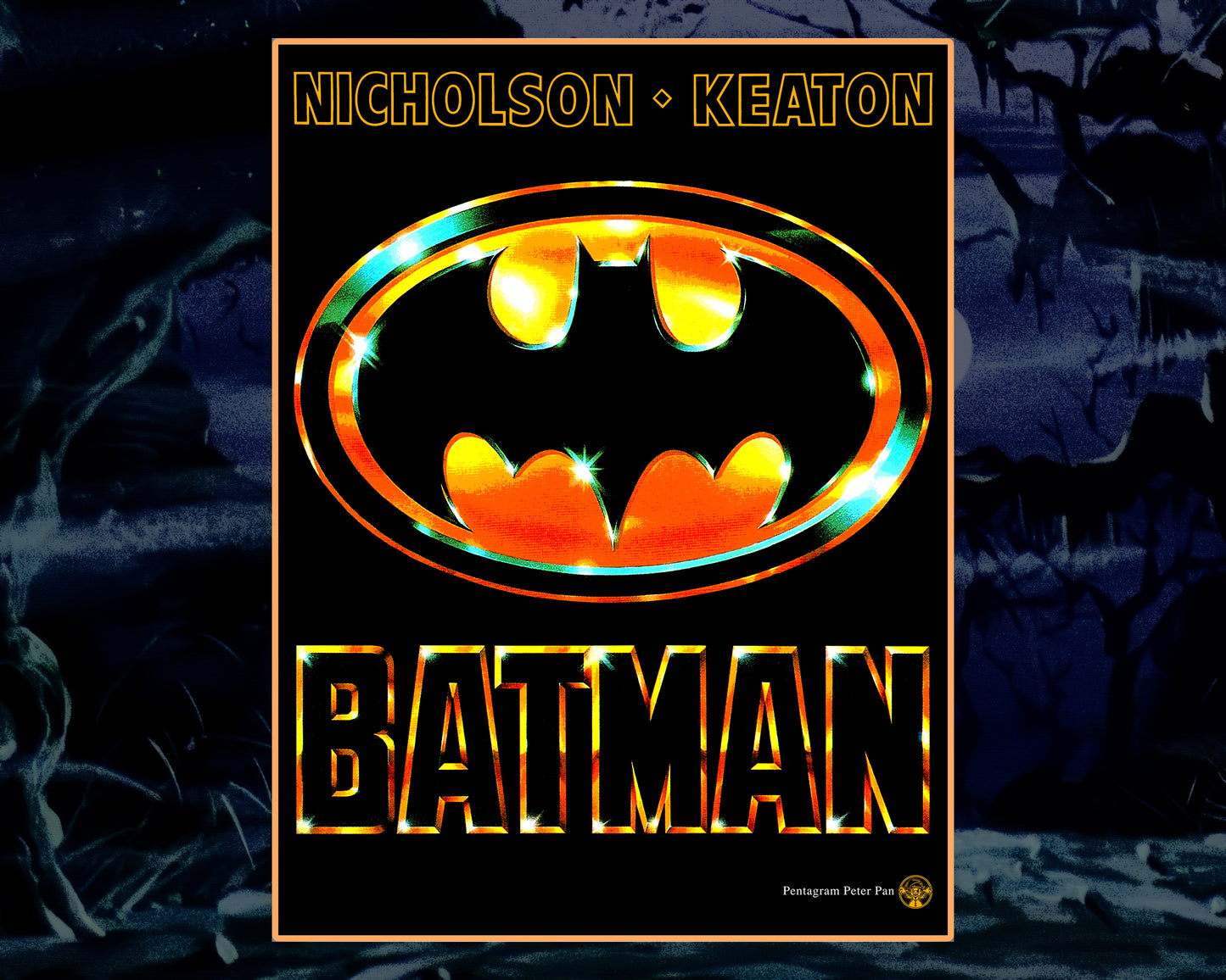 “I’m Batman.” - 5 Color Screen Printed On Gold Foil Paper 18x24 Print