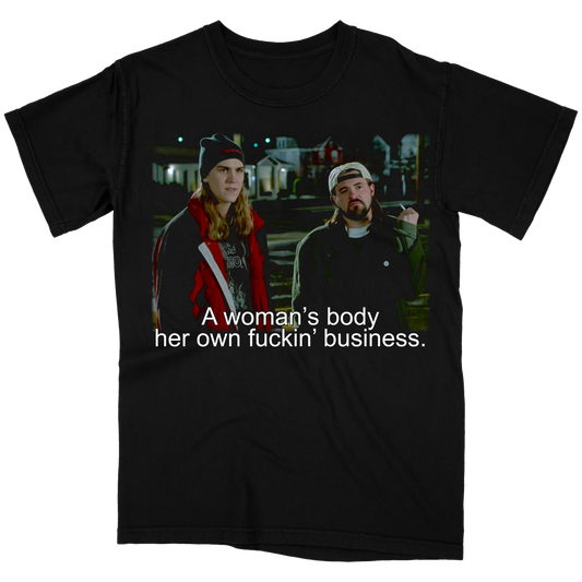 A Woman's Body Is Her Own F***in' Business Black T-Shirt (24Hr Election Special)