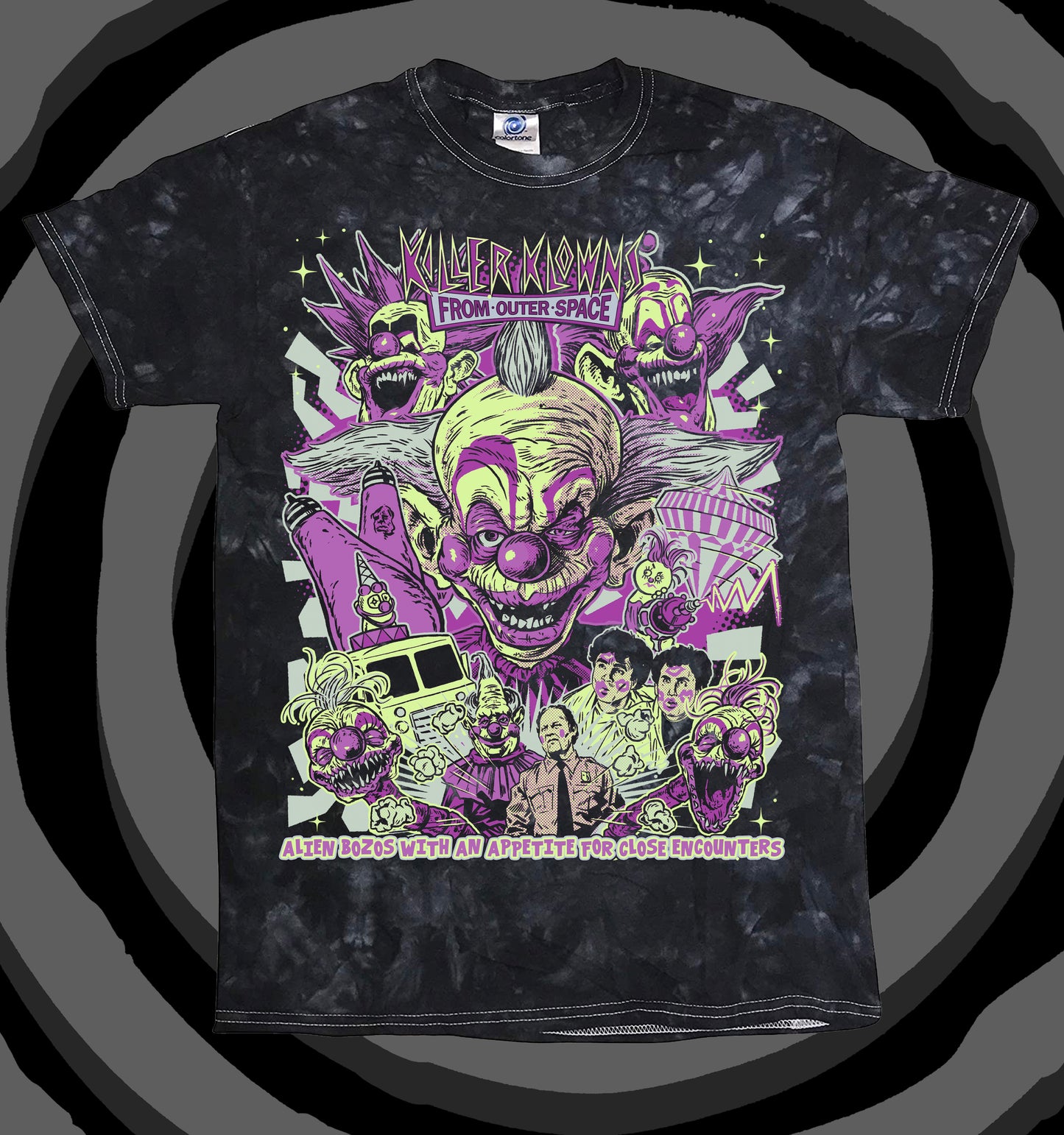 Alien Bozo's Black Crystal Wash T-Shirt