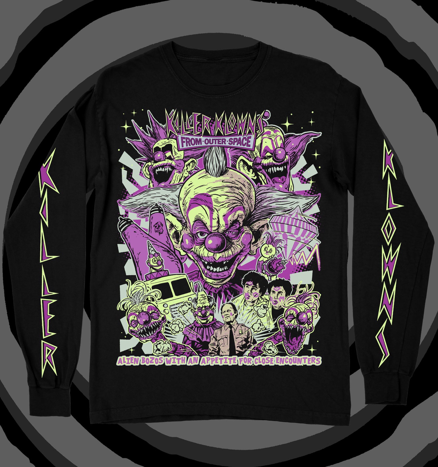 Alien Bozo's Black Long Sleeve T-Shirt