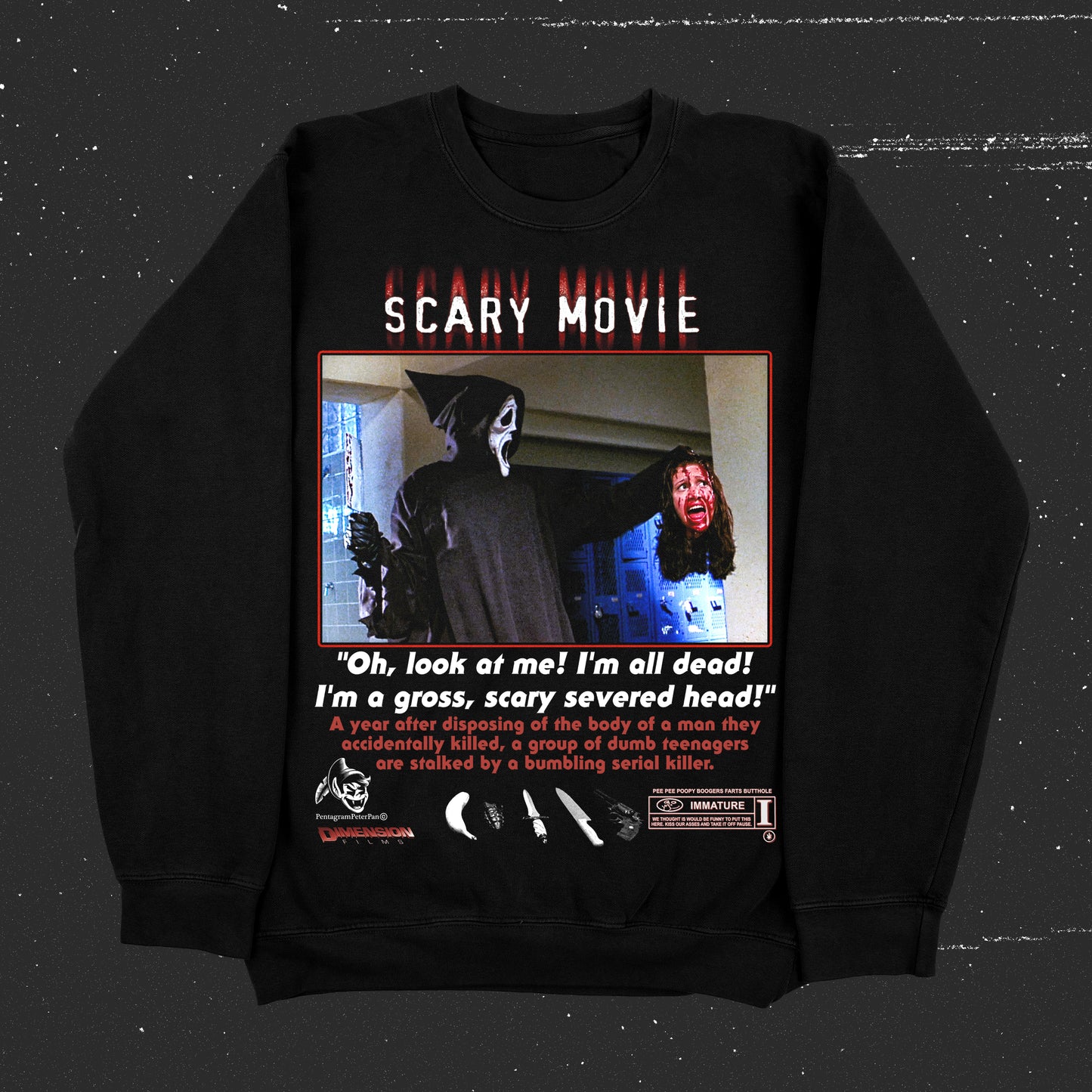 Gross Scary Severed Head Abstract Series (Crew Neck Sweater / Limited to 31 Total)
