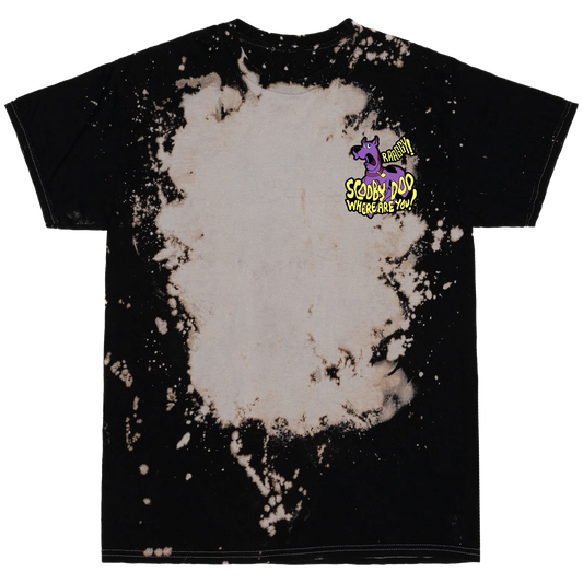 Scooby Embroidered BLEACHED FRONT Tie-Dyed T-Shirt