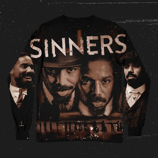 SIN NERS "I don’t believe in magic, ghosts, demons. Just power." All Over Print (AOP) (Long Sleeve / In Stock Leftover)