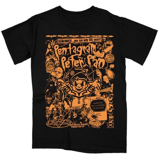 Pentagram Peter Pan "The Devil Made Them Do It" $16.66 Black T-Shirt (Limited to 100 TOTAL)