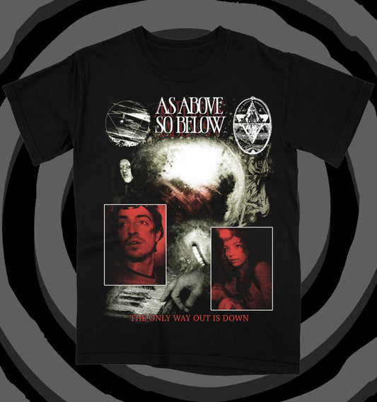 The Only Way Out Is Down Black T-Shirt
