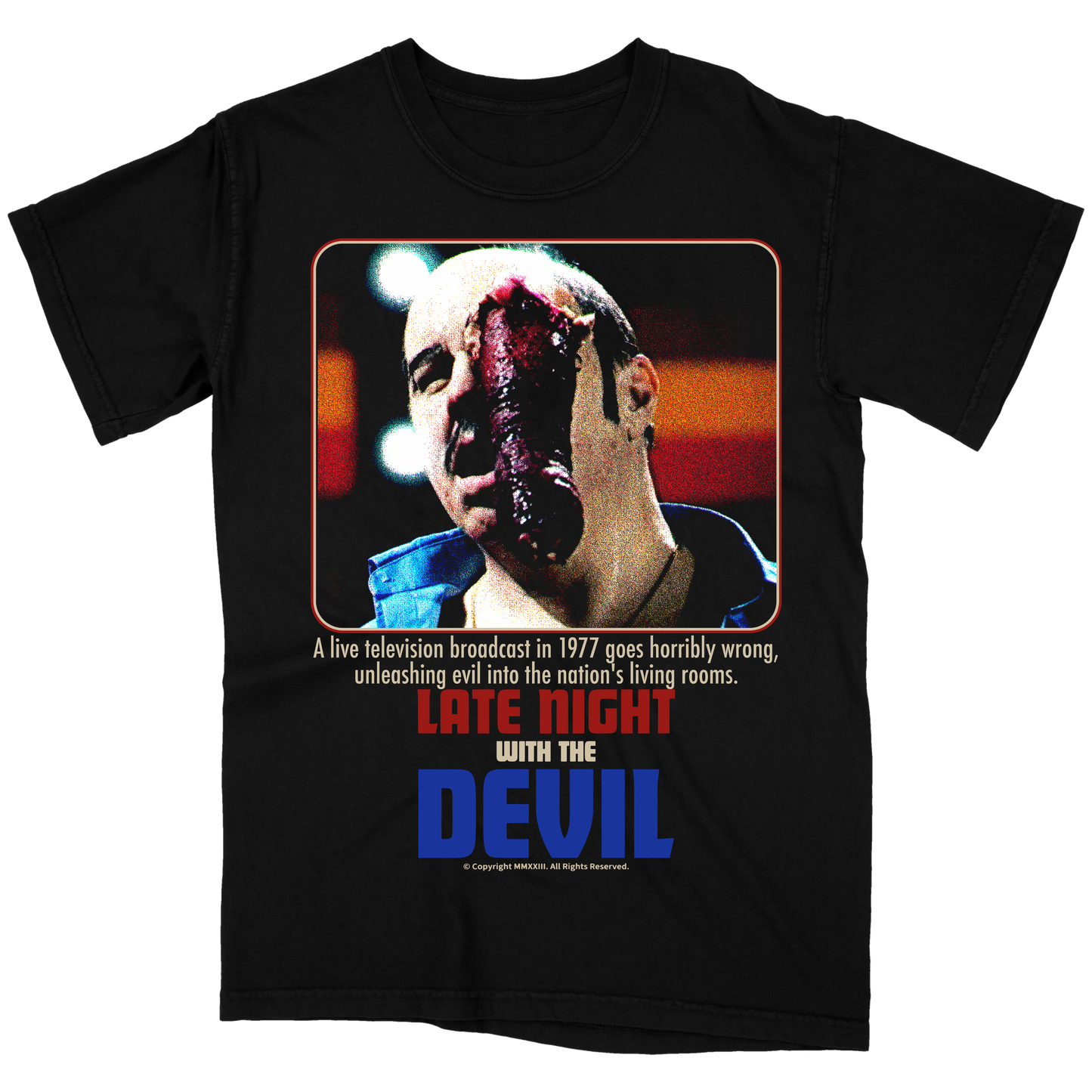 Late Night With The Devil "Worms" Variant Black T-Shirt