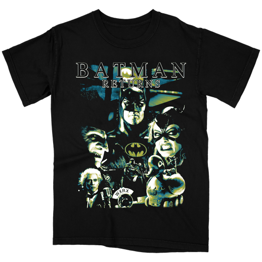 Gotham Returns 1992 The Bat, The Cat, The Penguin Black Black T-Shirt (48Hr Limited Pre-Sale)